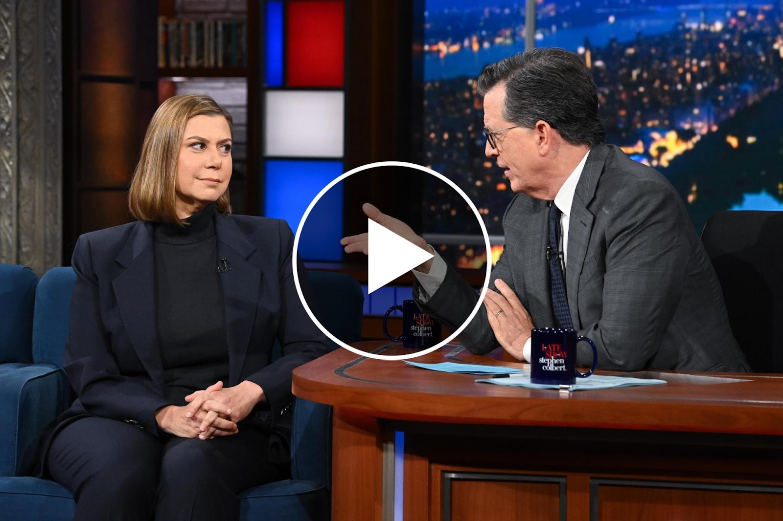  Elissa joined Stephen Colbert for an extended conversation about a wide range of topics